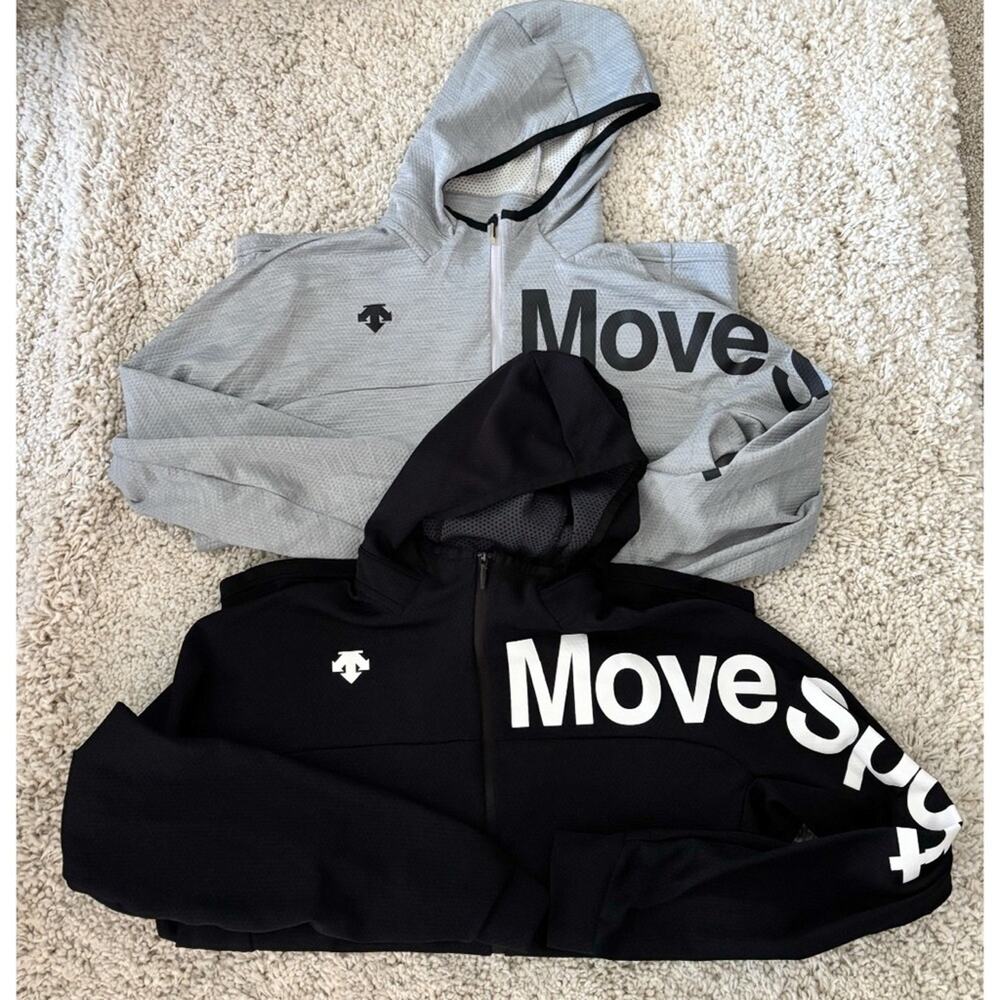 Move Sport Athletic Hoodie Bundle of 2 Black and Gray Hoodies